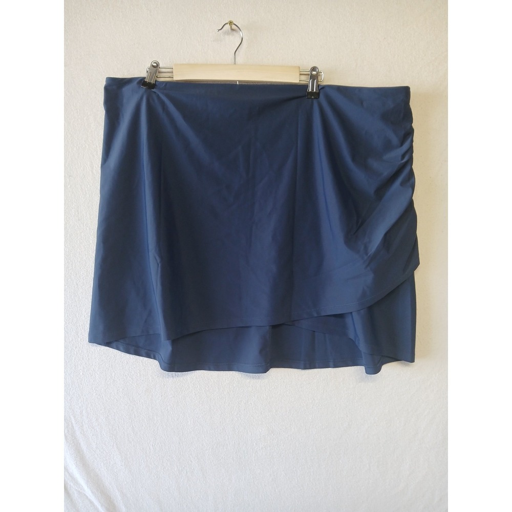 NEW summersalt runched swim skirt size XXL blue pool resort vacation cruise